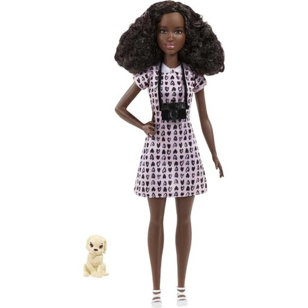 Beautiful Barbie Photographer Petite Fashion Doll with Brunette Hair Accessories